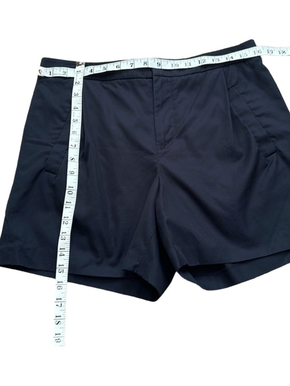 Vince Black Pleated Cotton Shorts High Rise Tailored Trouser Womens Size 8 - Picture 6 of 7